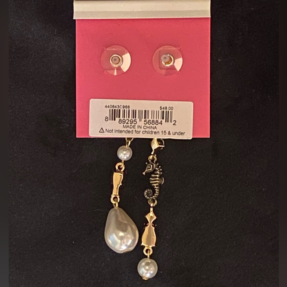Betsey Johnson Starfish and Friends Jeweled Post Earrings - Picture 2 of 5